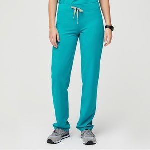 Figs High Waisted Teal Scrub Pants